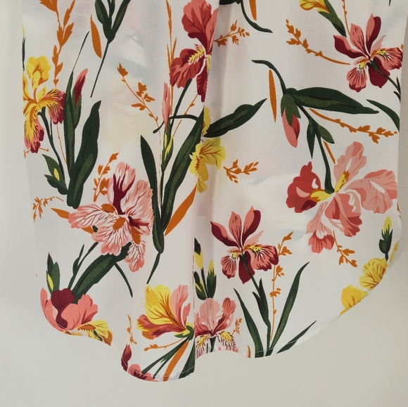 Emery Rose 1XL Floral Surplice Halter Top Tropical Boho Romance - Picture 7 of 12